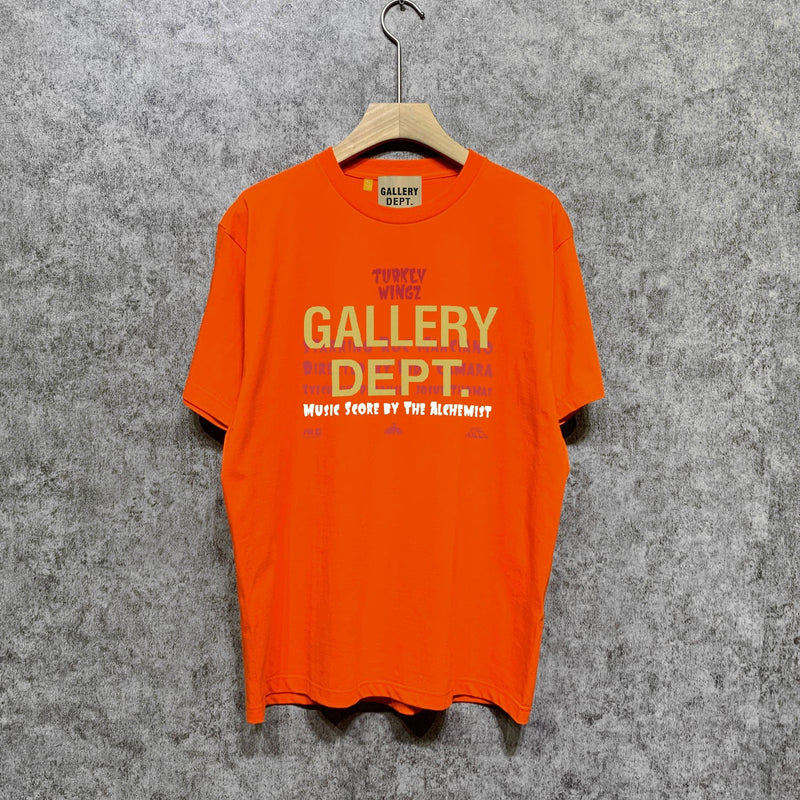 Gallery Dept T Shirt Retro Printed Loose Short-Sleeved Shirt