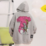 Men Hoodie Hip Hop Cartoon Bear Hooded Sweater