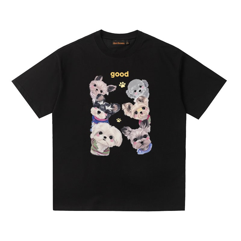 Drew house tshirt r d@ew pet puppy graphic crew neck pullover short sleeve wholesale