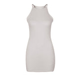 Women Dresses Spring Summer Sexy Luo Sling Dress Skirt (Bla0420)