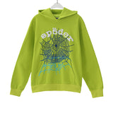 Sp5der Hoodie Cobweb Puff Print Pure Cotton