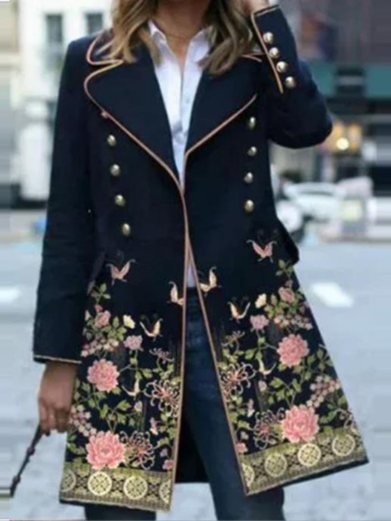 Women Trench Coat Long Trench Coat Woolen Coat