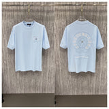 Ch hip-hop t shirts ch short-sleeved classic sanskrit horseshoe cross patch embroider round neck t-shirt