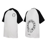 Ch hip-hop t shirts american ch chrome hoof printing short-sleeved couple loosecasualpure cotton american heavy weight short-sleeved t-shirt