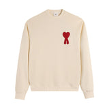 Ami love pullover sweatshirt fall and winterloose raglan sleeve round neck casual couple long sleeve new year