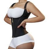 Shapewear tank top latex double layer waist cincher belt