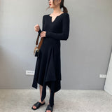 Women Knitted Skirt Split Skirt