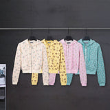 Ashleywilliams bear printed zipper hooded outwear hot girl waist cardigan sweatshirt women's american sweet