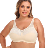 Full figure bra lace wireless women's
