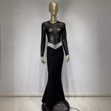 Women Dresses Sexy Black Veil Bandage Party Dress Dress (Ont0408)