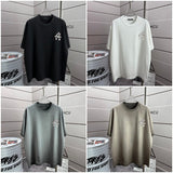 Ch hip-hop t shirts ch croo short-sleeved cross printingloosecasualpure cotton round neck high street heavy weight long sleeve t-shirt