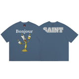 saint m t shirts s.m vintage high street casual crew neck pullover short sleeve tee