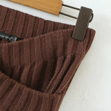 Women Sweater Knitwear Loose Batwing Sleeve Knitwear Sweater Cross Knitted Sheath Skirt Suit