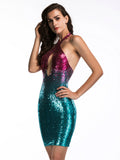 Women's Evening Gown Summer Dress Sequined Sexy Dress