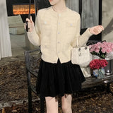 Women Knitwear Autumn and Winter round Neck Sweater Loose Knitted Cardigan