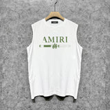 Amiri tank top with damaged letter horizontal stripesprinting