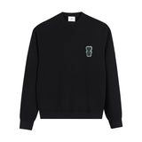Ami aheoine classic heartwembroider round neck couplelong sleevessweatshirtcasualfall and winterpulloverloose