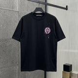 Ch hip-hop t shirts american ch short-sleeved hand-painted cross printingloosecasualpure cotton american heavy weight