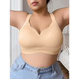 Full figure bra women's push-up lace