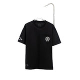 Ch hip-hop t shirts ch short-sleeved sanskrit cross flocking printingloosecasual american heavy weight short-sleeved