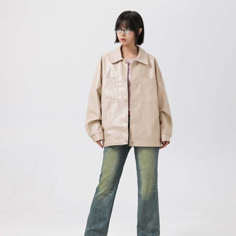 Unisex Jacket Autumn Leisure Leather Jacket