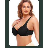 Full figure bra lace jacquard super thin