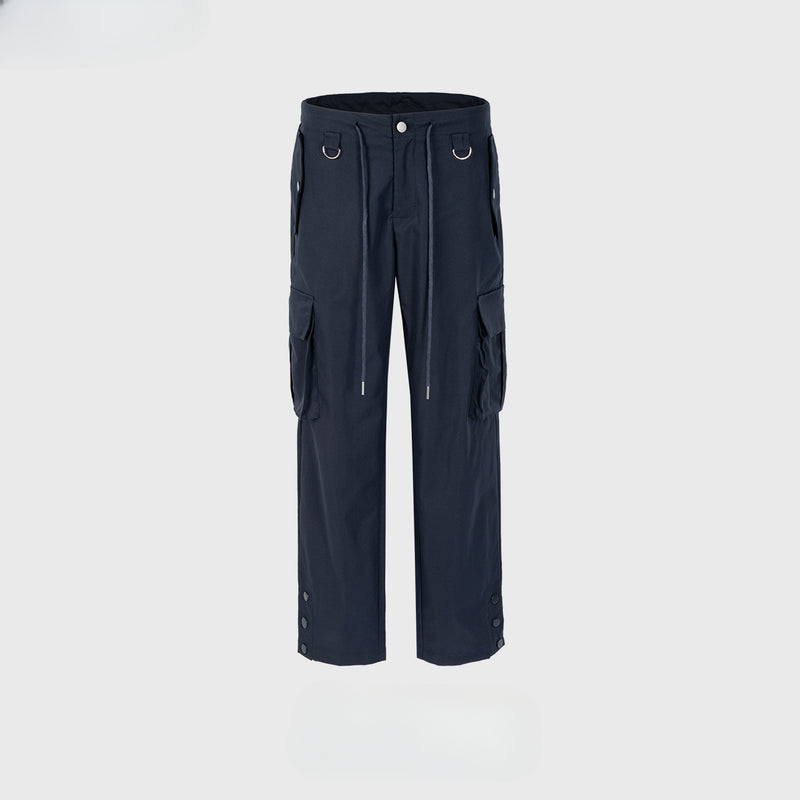 MIJKO Men's Vintage Pants MIJKO Men's Women's Wide-footed Overalls Tide