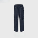 MIJKO Men's Vintage Pants MIJKO Men's Women's Wide-footed Overalls Tide