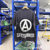 saint m t shirts s.m collaboration skeleton print crew neck pullover short sleeve t-shirt