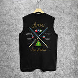 Amiri tank top billiard cue printing