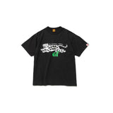 Men T-shirts human tiger running pattern summer T-shirts