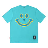 Men T Shirt Hip Hop Smiley Printed Casual Short Sleeve T-shirt