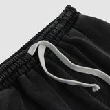 Men Sweatpants Washed and Worn Long Sports Pants Loose-Fit Tappered Trousers Minimalism Casual Pants