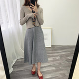 Women Knitted Skirt Fall Knitted Dress 8t2056