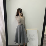 Women Knitted Skirt Fall Knitted Dress 8t2056