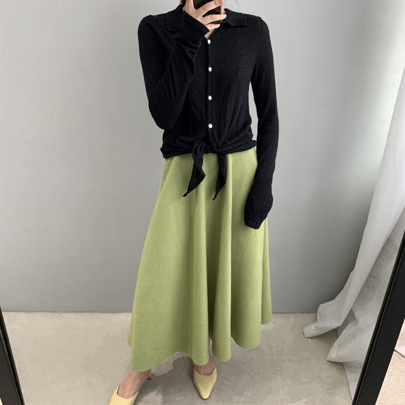 Women Knitted Skirt Fall Knitted Dress 8t2056
