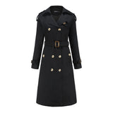 Women Trench Coat Long-Sleeved Lapel Coat