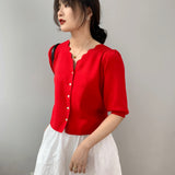 Women Knitted T-shirt Vintage Sexy Knitted Cardigan