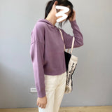 Women Cardigan Sweater Autumn Sweater Loose-Fitting Hoodie Long Sleeve Coat 8t8070