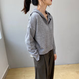 Women Cardigan Sweater Autumn Sweater Loose-Fitting Hoodie Long Sleeve Coat 8t8070