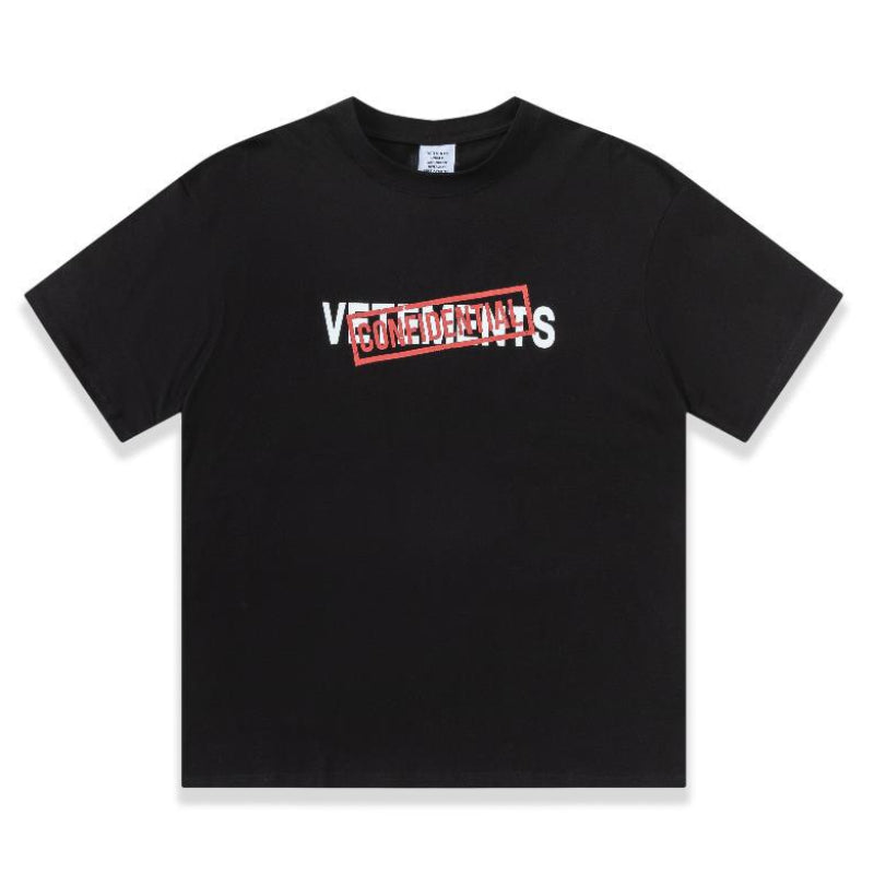 Vetements T Shirts VTM Letter Stamp Printed round Neck Short Sleeve T-shirt