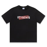 Vetements T Shirts VTM Letter Stamp Printed round Neck Short Sleeve T-shirt