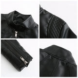 Red Leather Jacket Motorcycle Clothing Leather Coat Short Women's Jacket