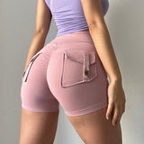 Women Yoga Sports Shorts Workwear Tight Shorts Quick-Drying Running Fitness Shorts