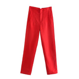 Women Sweatpants Straight Harlan Casual Suit Pants