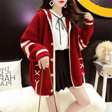 Women Knitwear Fall/Winter Hooded Sweater Coat Loose Knitted Cardigan