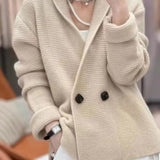 Women Knitted Cardigan Sweater Autumn and Winter Loose Knitwear
