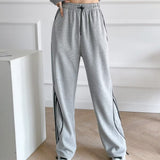 Women Sweatpants Striped Casual Pants Wide Leg Loose Ankle-Tied Sweatpants
