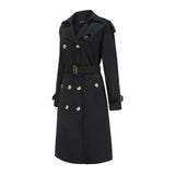 Women Trench Coat Long-Sleeved Lapel Coat