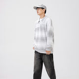 Unisex Sweater Winter Lapel Gradient Sweater